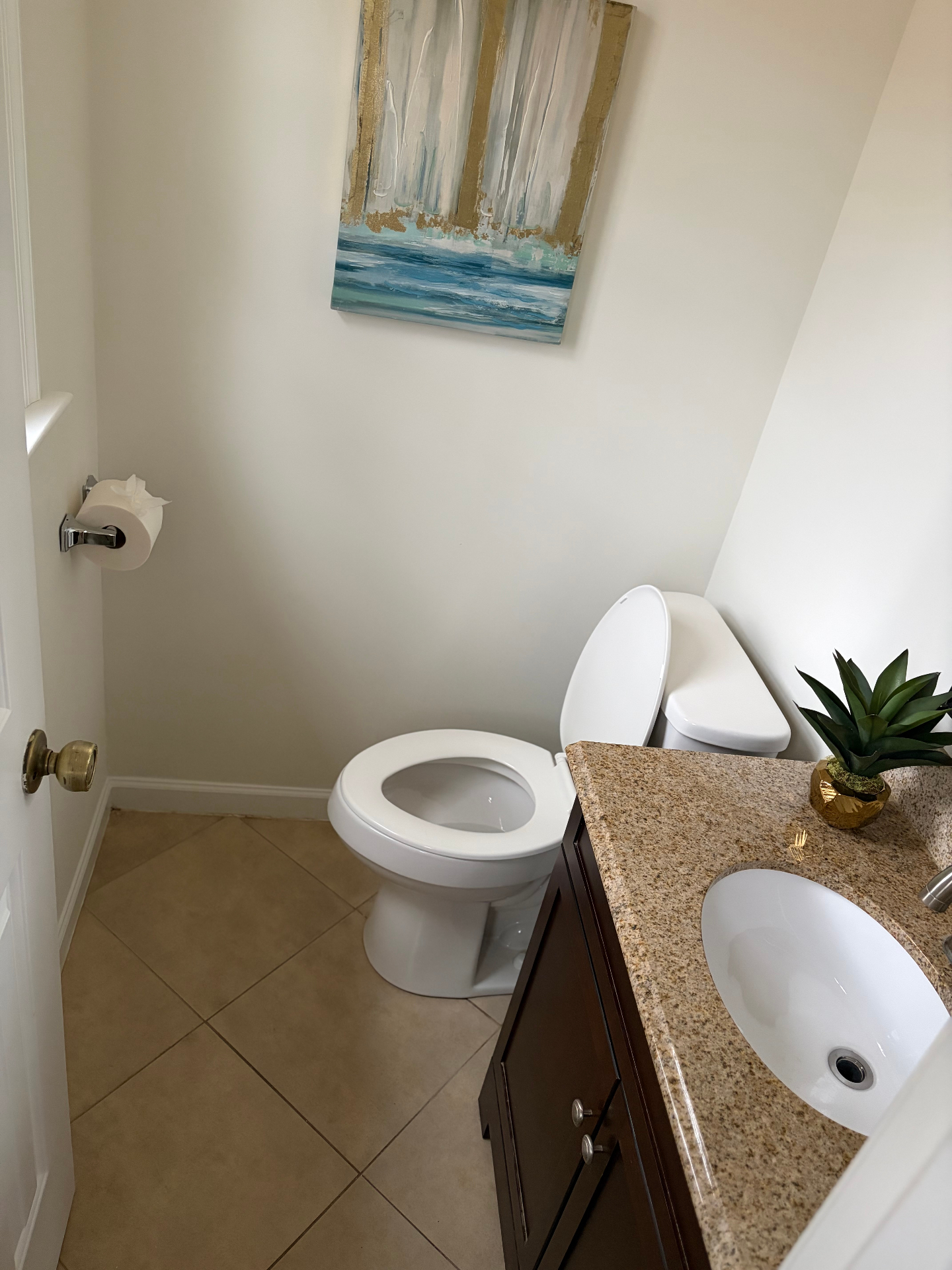Spotless bathroom vanity