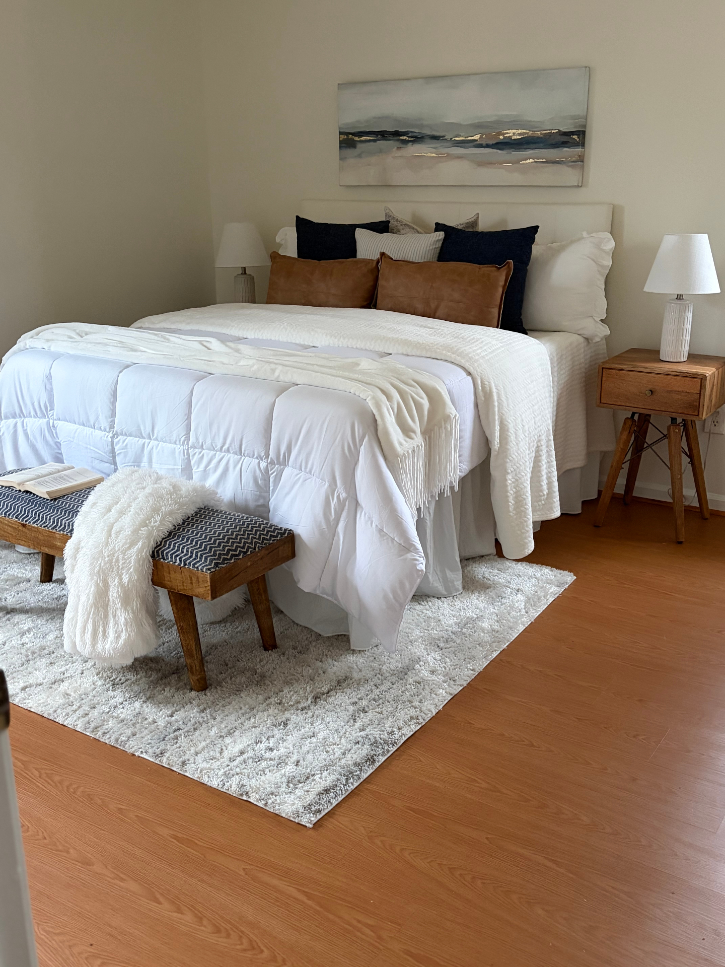 Clean and organized bedroom