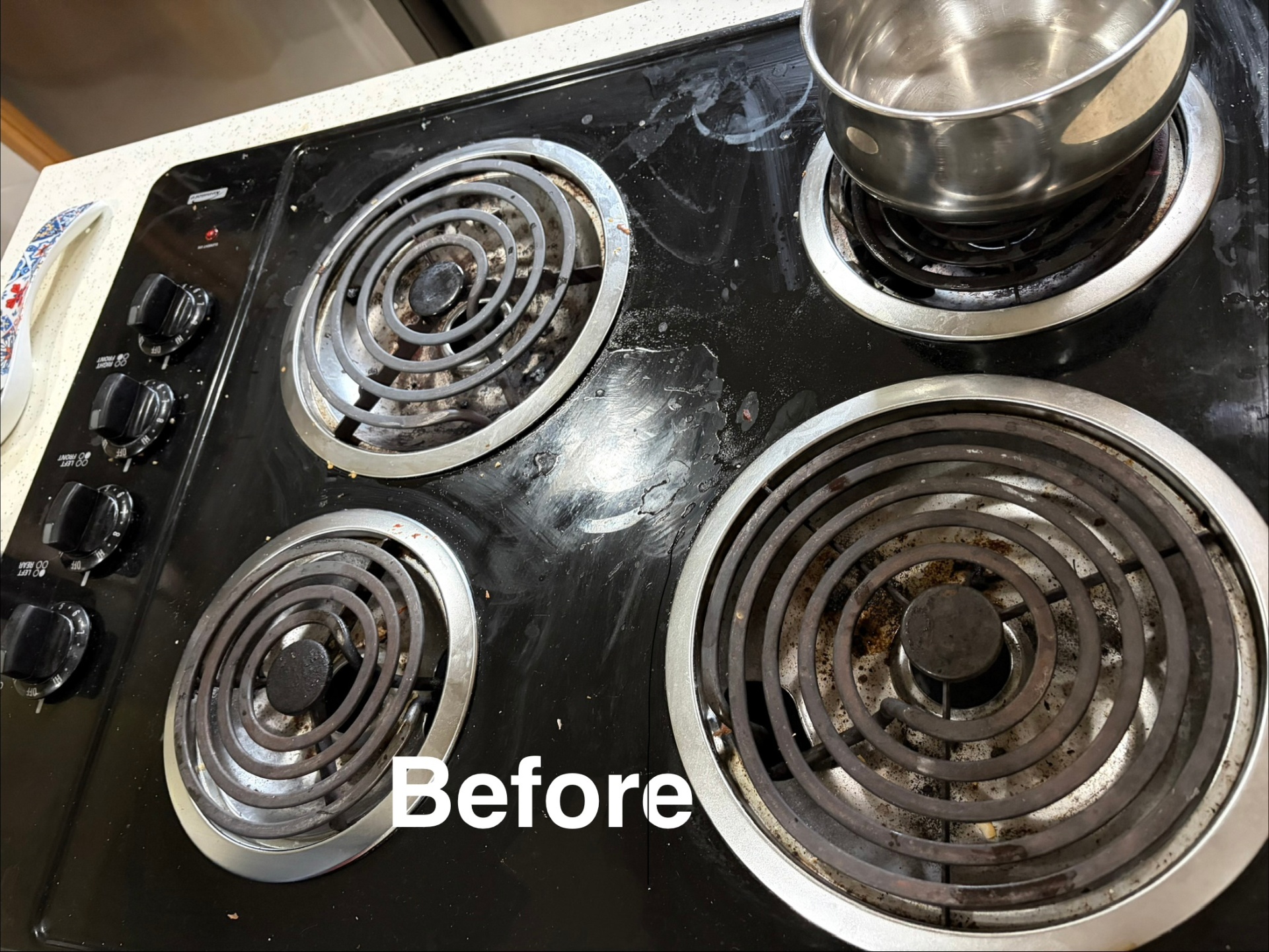 Stove before cleaning